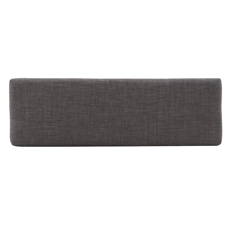 Banco tapizado sin respaldo, 1 asiento | Lino Marrón / Lino Beige / Lino Gris Oscuro / Lino Gris | Estructura de madera Espresso