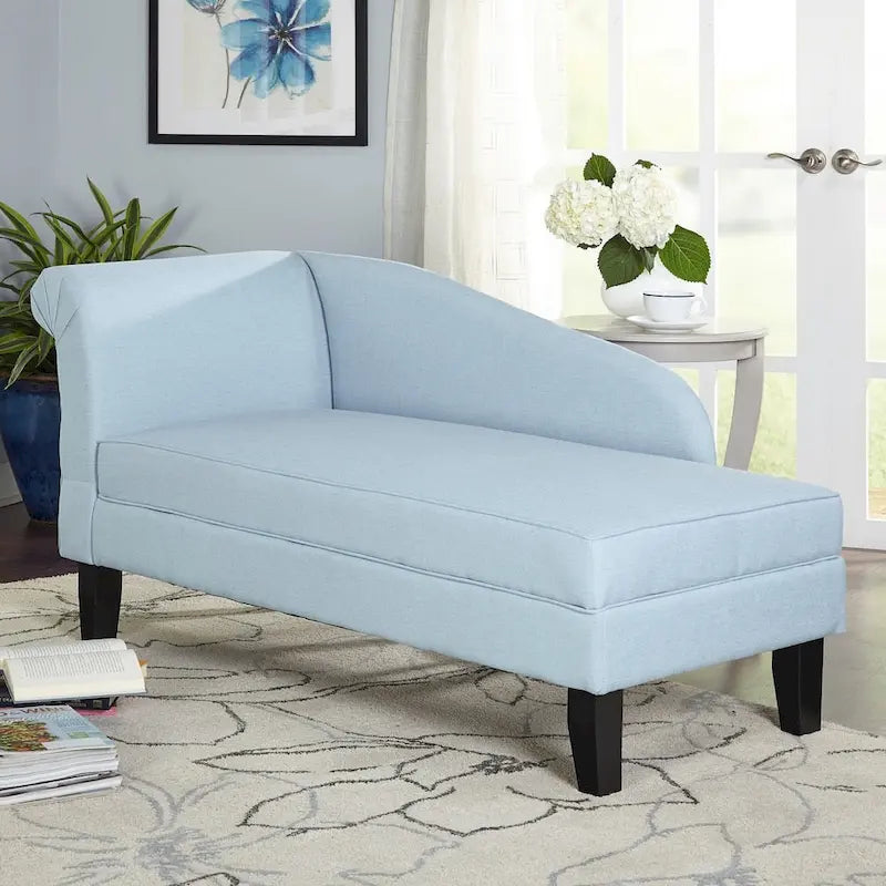 Beige/Blue/Grey/Orange/Burgundy Chaise Lounge with Hidden Storage, 1-Person