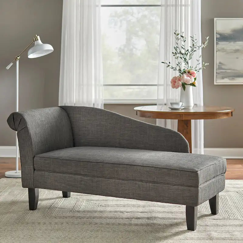 Simple Living Chaise Lounge with Storage Compartment