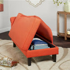 Tumbona Beige/Azul/Gris/Naranja/Burdeos con Almacenamiento Oculto, 1 Persona
