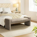 Banco decorativo tapizado de un asiento en gris, negro, salvia, amarillo o marfil