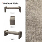 Banco decorativo tapizado de un asiento en gris, negro, salvia, amarillo o marfil