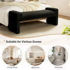 Banco decorativo tapizado de un asiento en gris, negro, salvia, amarillo o marfil
