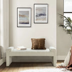 Banco decorativo tapizado de un asiento en gris, negro, salvia, amarillo o marfil