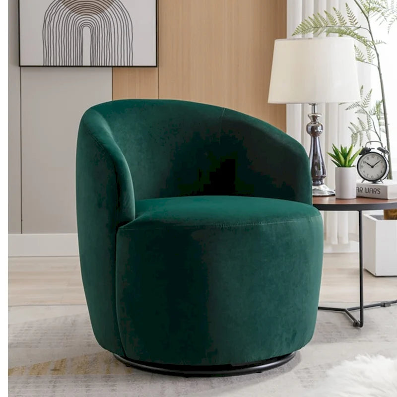 Sillón Decorativo Giratorio de Terciopelo Multicolor, Asiento Individual