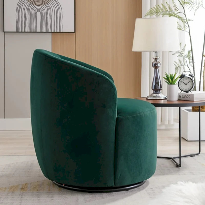 Sillón Decorativo Giratorio de Terciopelo Multicolor, Asiento Individual