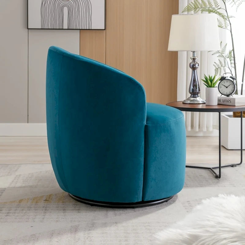 Sillón Decorativo Giratorio de Terciopelo Multicolor, Asiento Individual