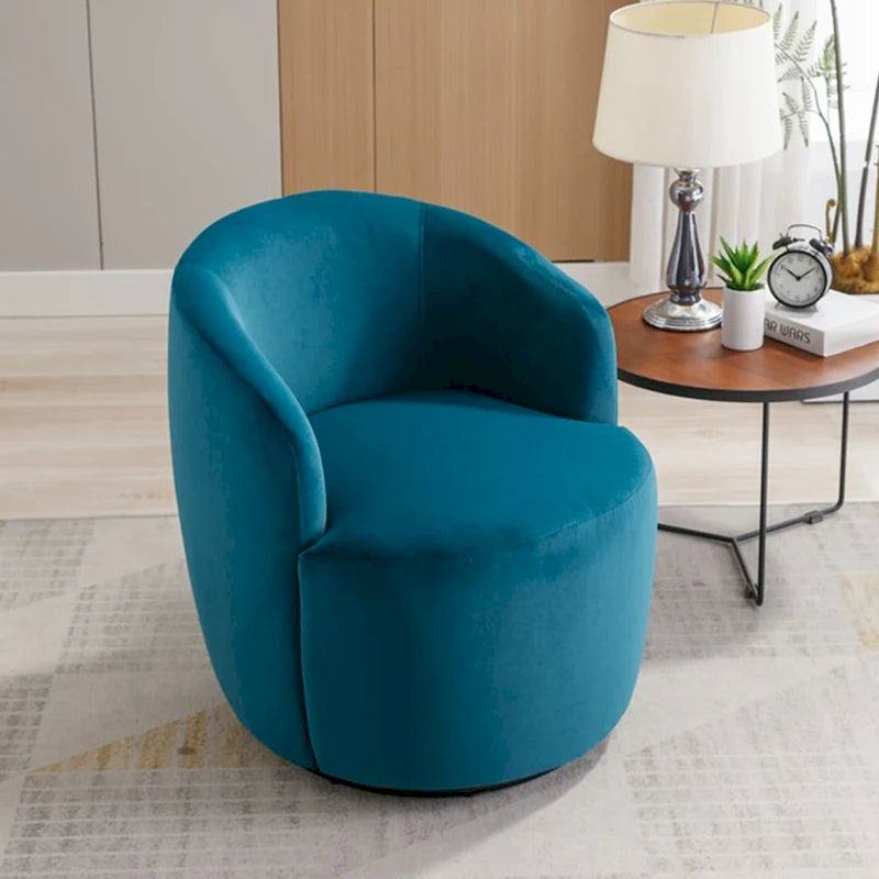 Sillón Decorativo Giratorio de Terciopelo Multicolor, Asiento Individual