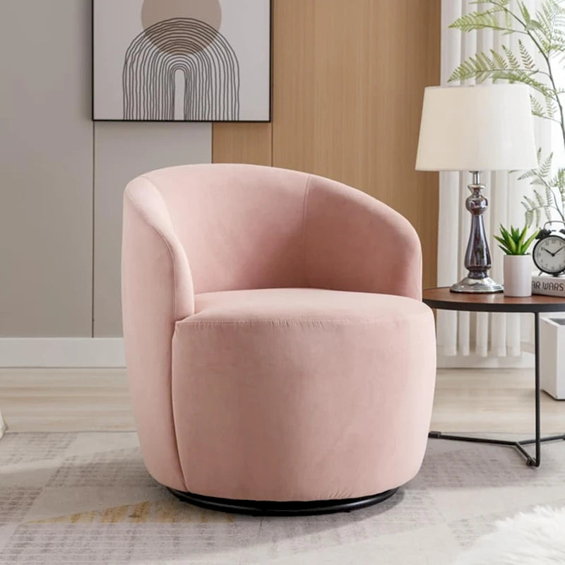Sillón Decorativo Giratorio de Terciopelo Multicolor, Asiento Individual