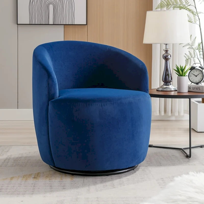 Sillón Decorativo Giratorio de Terciopelo Multicolor, Asiento Individual
