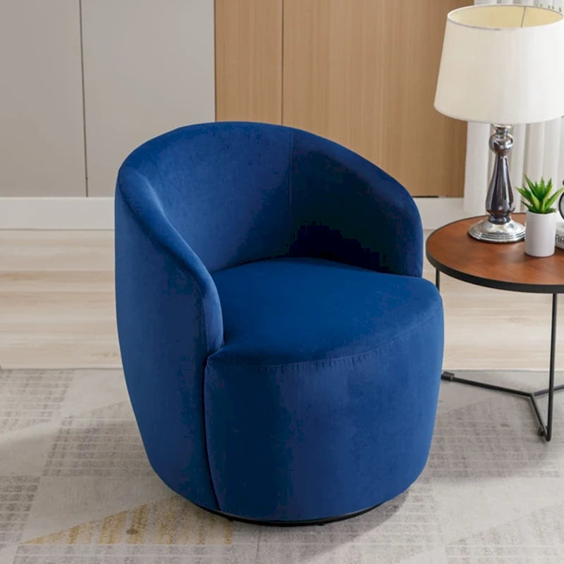 Sillón Decorativo Giratorio de Terciopelo Multicolor, Asiento Individual