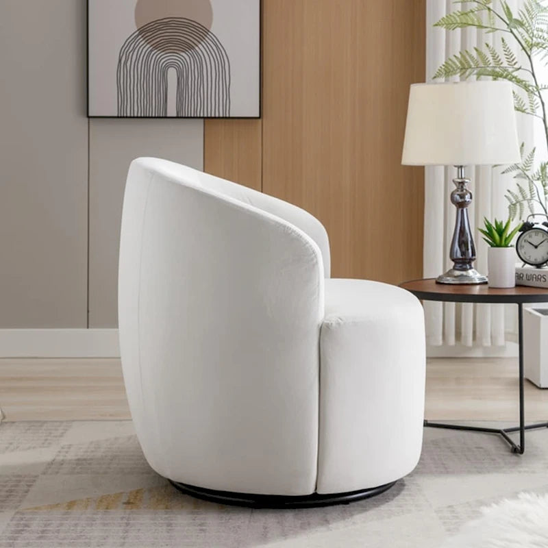 Sillón Decorativo Giratorio de Terciopelo Multicolor, Asiento Individual