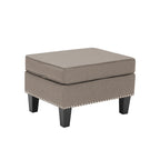 Puf decorativo de tela gris/gris oscuro/azul/verde/rojo, 1 persona