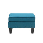 Puf decorativo de tela gris/gris oscuro/azul/verde/rojo, 1 persona
