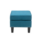 Puf decorativo de tela gris/gris oscuro/azul/verde/rojo, 1 persona
