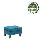 Puf decorativo de tela gris/gris oscuro/azul/verde/rojo, 1 persona