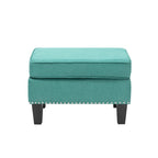 Puf decorativo de tela gris/gris oscuro/azul/verde/rojo, 1 persona