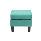 Puf decorativo de tela gris/gris oscuro/azul/verde/rojo, 1 persona