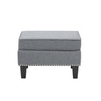 Puf decorativo de tela gris/gris oscuro/azul/verde/rojo, 1 persona