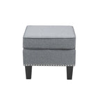 Puf decorativo de tela gris/gris oscuro/azul/verde/rojo, 1 persona