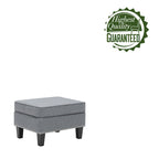 Puf decorativo de tela gris/gris oscuro/azul/verde/rojo, 1 persona