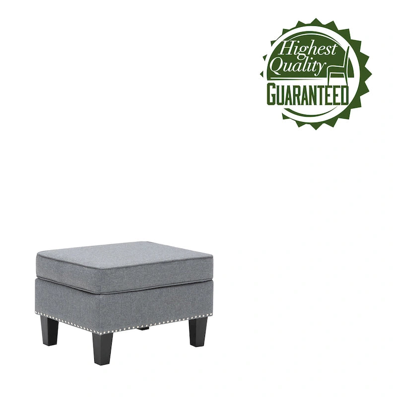 Puf decorativo de tela gris/gris oscuro/azul/verde/rojo, 1 persona