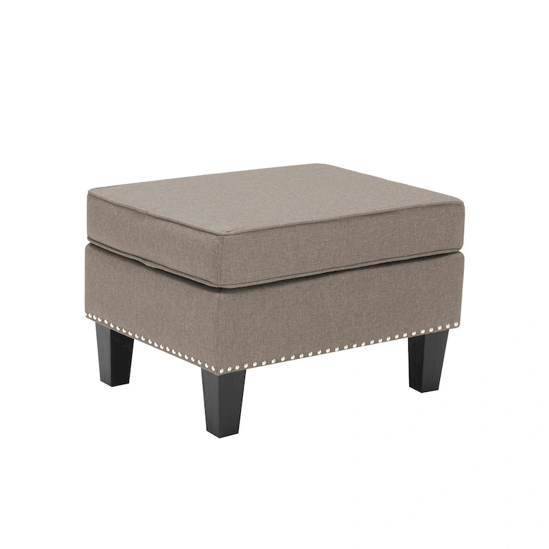 Puf decorativo de tela gris/gris oscuro/azul/verde/rojo, 1 persona