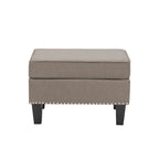 Puf decorativo de tela gris/gris oscuro/azul/verde/rojo, 1 persona