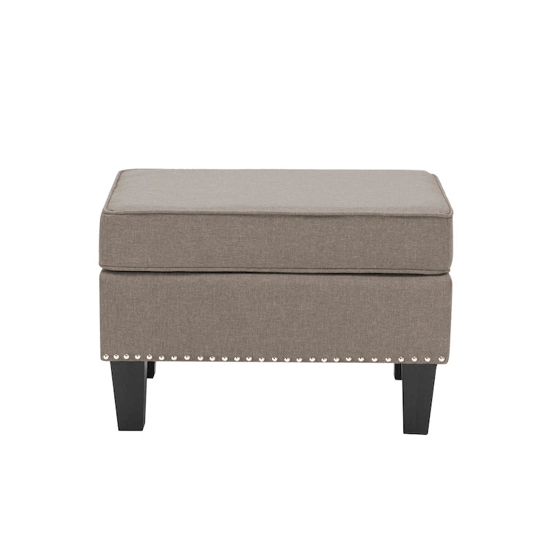 Puf decorativo de tela gris/gris oscuro/azul/verde/rojo, 1 persona