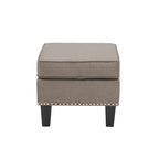 Puf decorativo de tela gris/gris oscuro/azul/verde/rojo, 1 persona