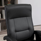 Sillón reclinable giratorio de PU negro/blanco crema/gris con reposapiés, sillón de una plaza, respaldo ajustable 135°