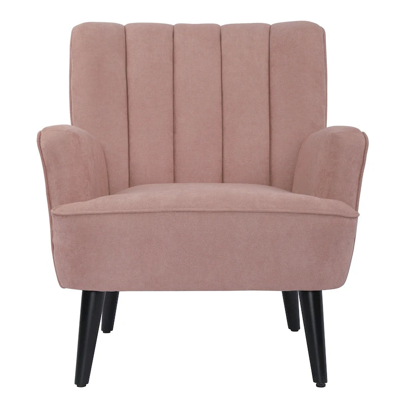 Quilted Accent Armchair, Single Seat – Pink / Grey / Green