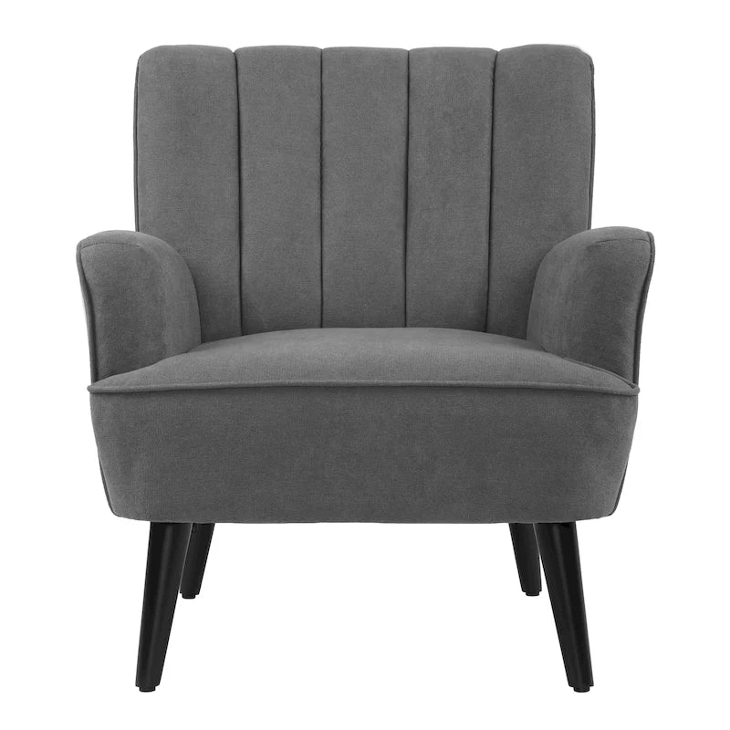 Quilted Accent Armchair, Single Seat – Pink / Grey / Green