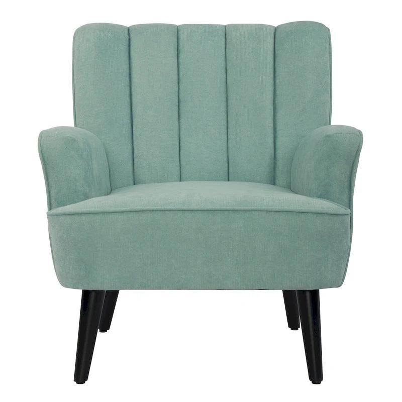 Quilted Accent Armchair, Single Seat – Pink / Grey / Green