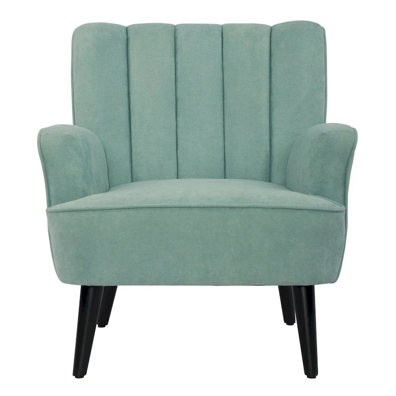 Quilted Accent Armchair, Single Seat – Pink / Grey / Green
