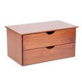 Cajonera interna de 2 cajones (Moca / Blanco / Java / Negro) – Madera maciza, inserto de armario de una unidad