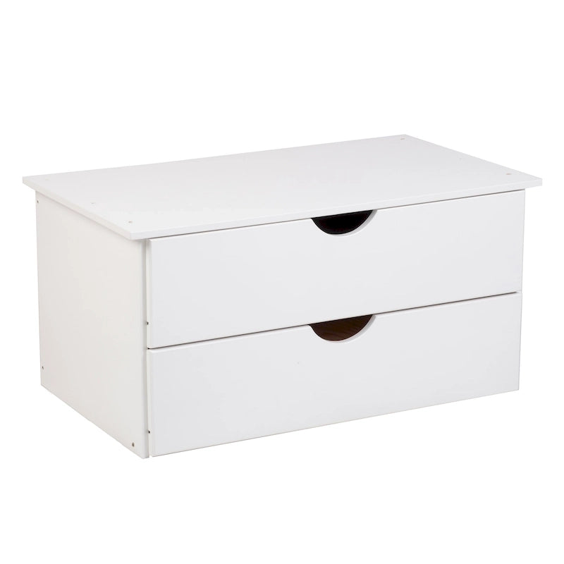 Cajonera interna de 2 cajones (Moca / Blanco / Java / Negro) – Madera maciza, inserto de armario de una unidad