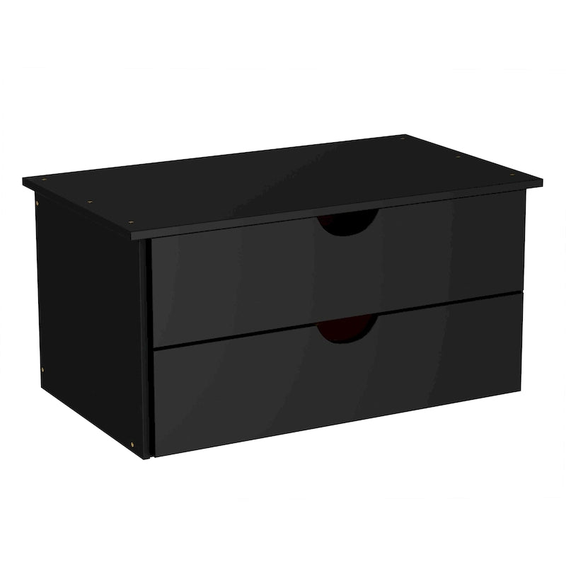 Cajonera interna de 2 cajones (Moca / Blanco / Java / Negro) – Madera maciza, inserto de armario de una unidad