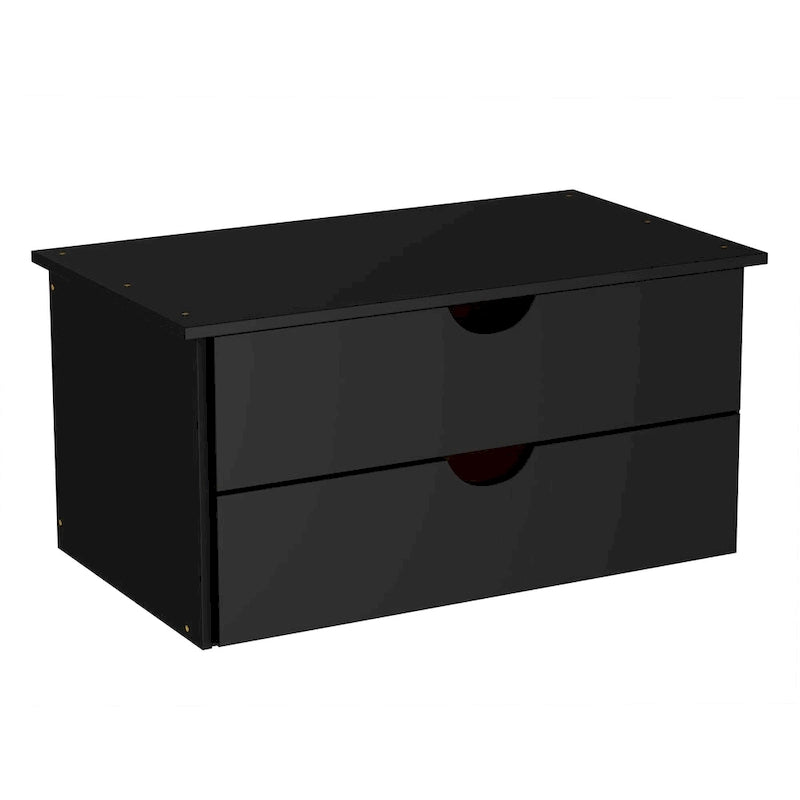Cajonera interna de 2 cajones (Moca / Blanco / Java / Negro) – Madera maciza, inserto de armario de una unidad