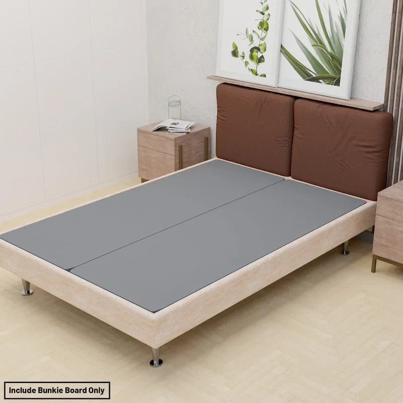 Gris, dividido, base de somier de 3,81 cm (1,5") – Individual/Doble/Matrimonial/Queen/King/California King