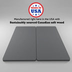 Gris, dividido, base de somier de 3,81 cm (1,5") – Individual/Doble/Matrimonial/Queen/King/California King