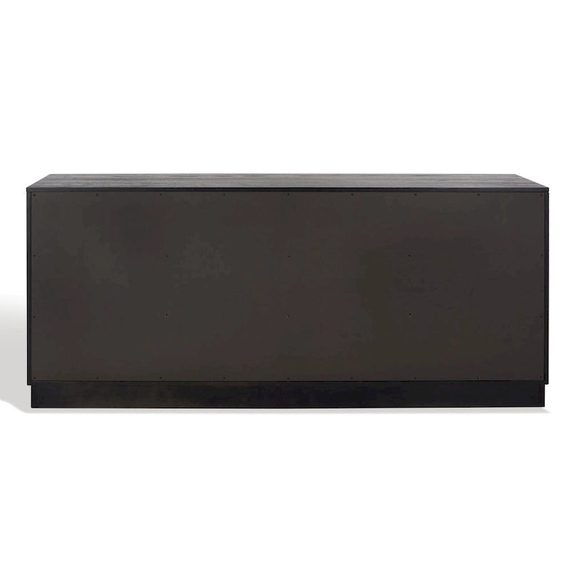 6-Drawer Wood Dresser, White Wash / Medium Oak / Black, Minimalist Style