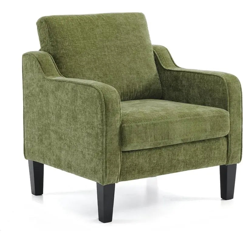 Multi-Color Mid-Century Accent Chair, Single Seat, Linen Fabric