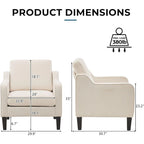 Sillón auxiliar multicolor de mediados de siglo, asiento individual, tela de lino