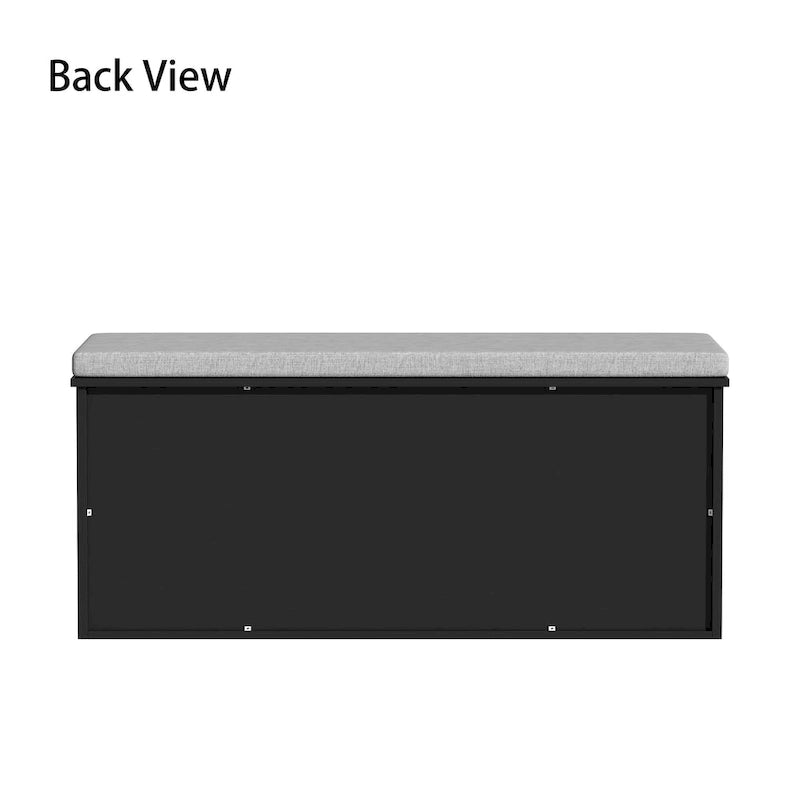 Black Wooden Dog Crate with Bench Top, 1 Pet, 47.2" Size