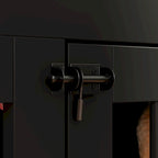 Black Wooden Dog Crate with Bench Top, 1 Pet, 47.2" Size