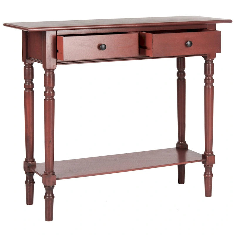2-Drawer Console Table | Distressed & Vintage | 5 Colors | 38"W×13"D×32"H