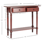 2-Drawer Console Table | Distressed & Vintage | 5 Colors | 38"W×13"D×32"H