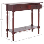 2-Drawer Console Table | Distressed & Vintage | 5 Colors | 38"W×13"D×32"H