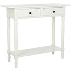 2-Drawer Console Table | Distressed & Vintage | 5 Colors | 38"W×13"D×32"H